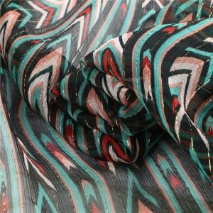 Шовковий шифон, надрукований люрексом